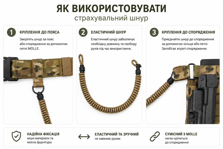 Страхувальний шнур для зброї АП-78-М фото