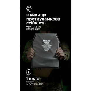 Балістичні пакети до плитоноски WAS LPC (1 клас | М | 30,5&times;23,5 см | 2 шт. | 820 г | НВМПЕ ✡ Ізраїль) ТМ Балістика 2412 фото