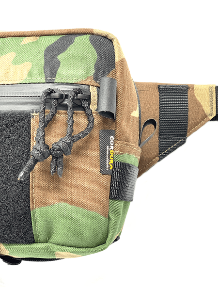 Мілітарна сумка-бананка "Woodland" Олива/Чорна АП-929 фото