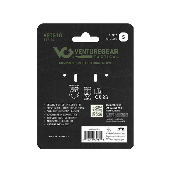 Тактичні рукавиці Venture Gear Tactical VGTG10 Compression Fit, чорні, розмір M (8) VGTG10BM фото