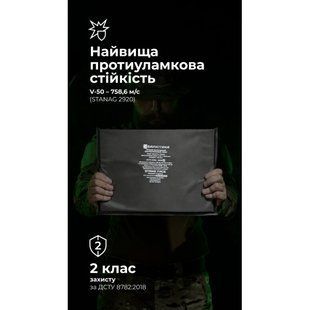 Балістичний пакет для тактичного килимка L (2 клас | 35,5&times;25,5 см | 755 г | НВМПЕ ✡ Ізраїль) ТМ Балістика 681 фото